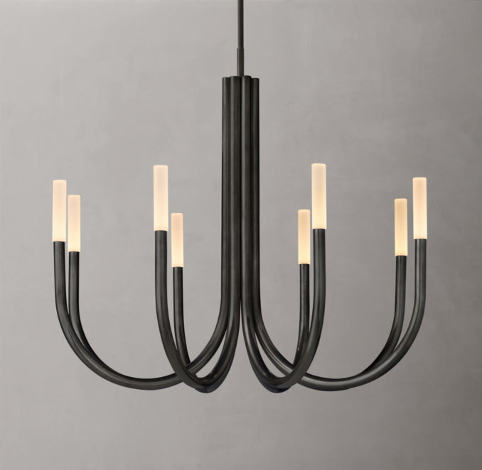 Sculptural Rousseau Round Chandelier — view 4