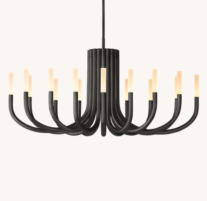 Sculptural Rousseau Oval Chandelier — view 2