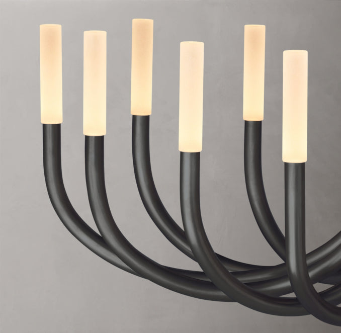 Sculptural Rousseau Oval Chandelier — view 3