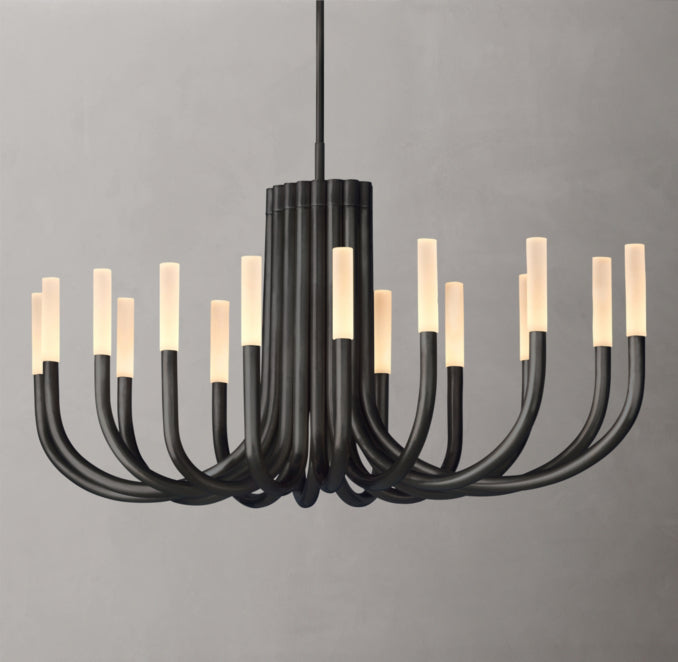 Sculptural Rousseau Oval Chandelier — view 4