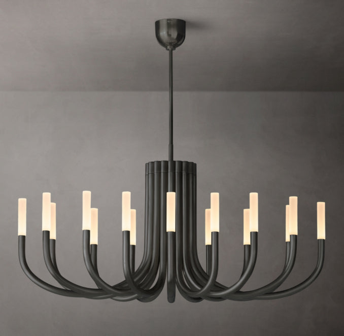 Sculptural Rousseau Oval Chandelier — view 5