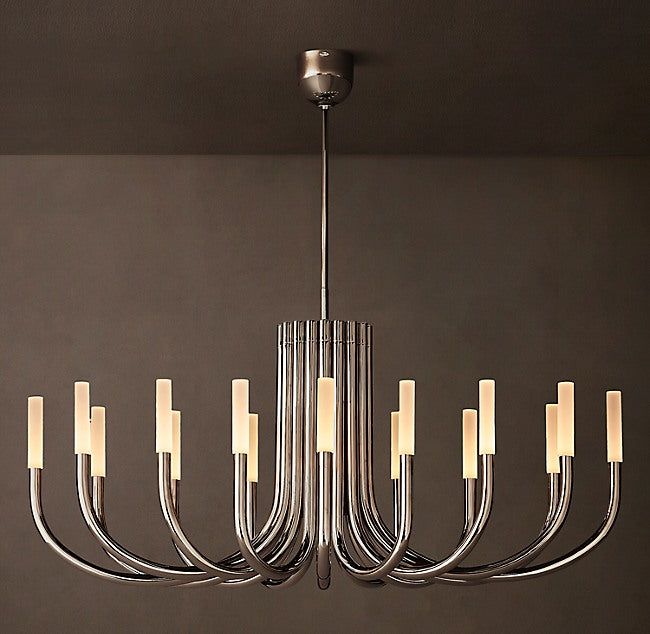 Sculptural Rousseau Oval Chandelier — view 1