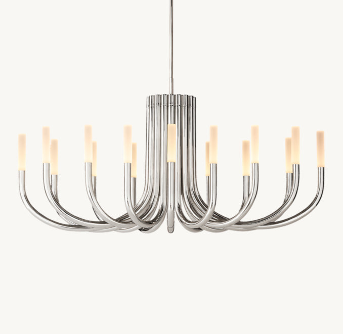 Sculptural Rousseau Oval Chandelier — view 2