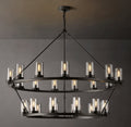 Artisan Ondra Round Two-Tier Clear Glass Chandelier — view 1