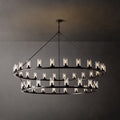 Artisan Ondra Round Two-Tier Clear Glass Chandelier — view 1