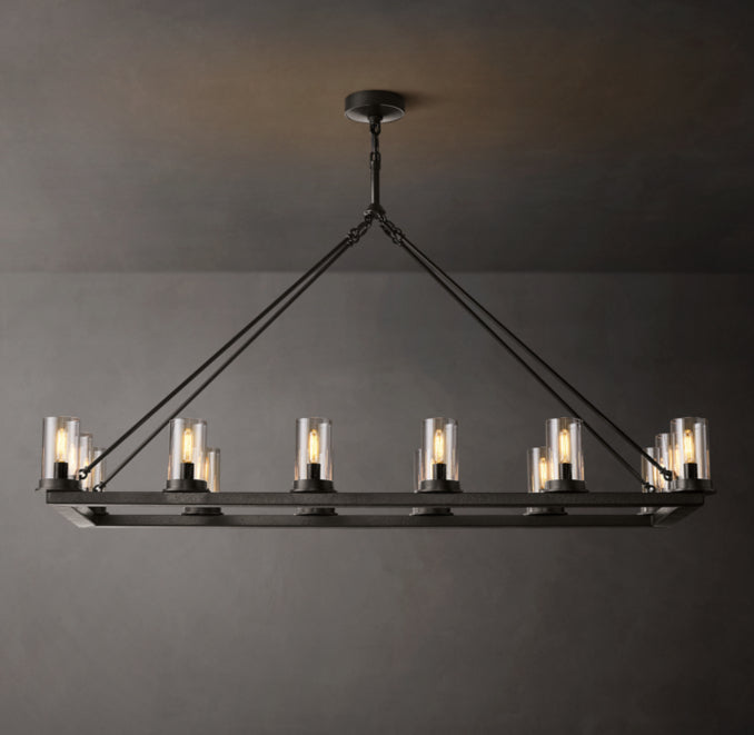 Artisan Ondra Linear Clear Glass Chandelier — view 1