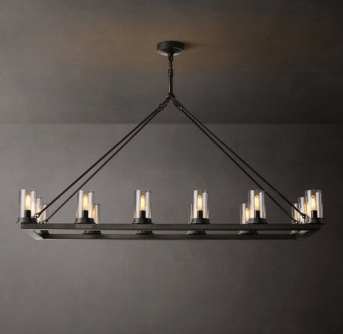 Artisan Ondra Linear Clear Glass Chandelier — view 1