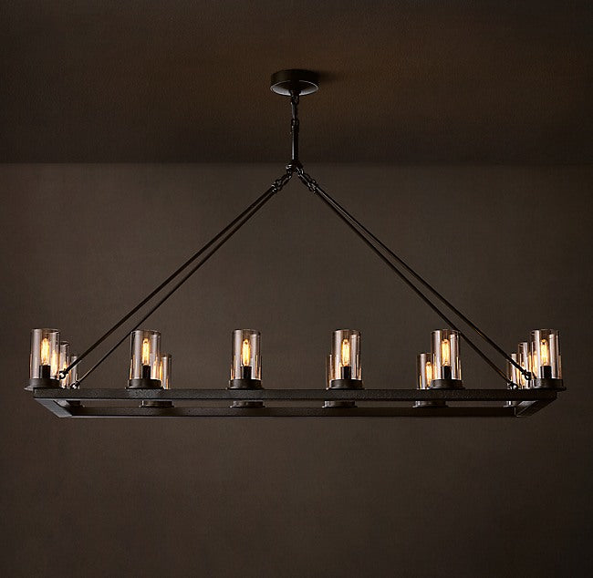Artisan Ondra Linear Clear Glass Chandelier — view 2