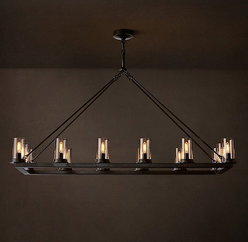 Artisan Ondra Linear Clear Glass Chandelier — view 2