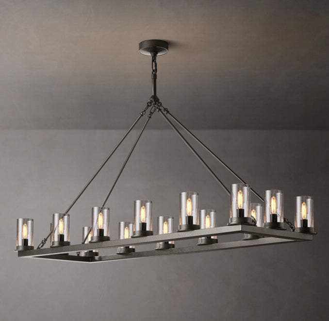 Artisan Ondra Linear Clear Glass Chandelier — view 3