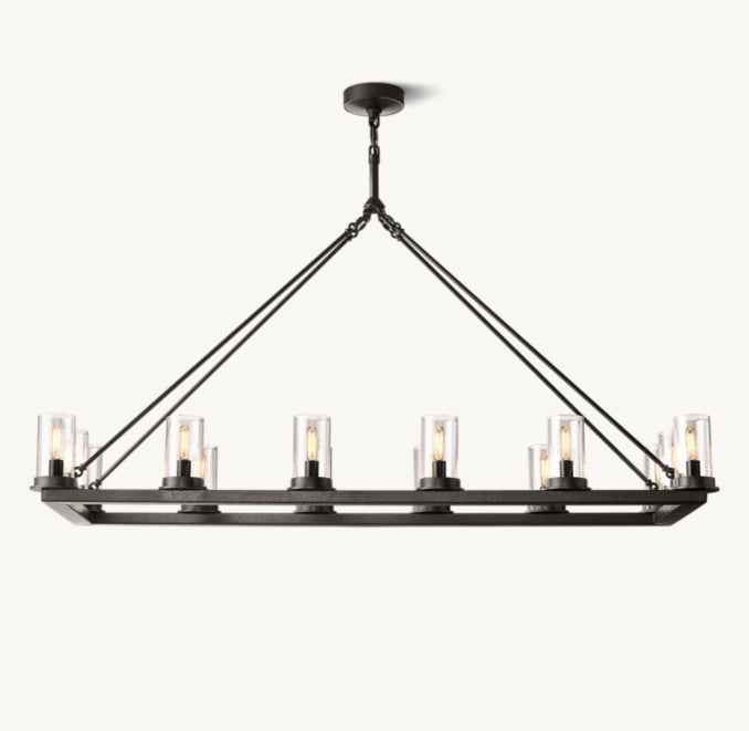 Artisan Ondra Linear Clear Glass Chandelier — view 4