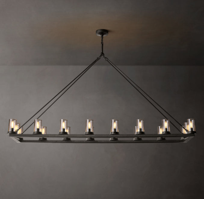 Artisan Ondra Linear Clear Glass Chandelier — view 1