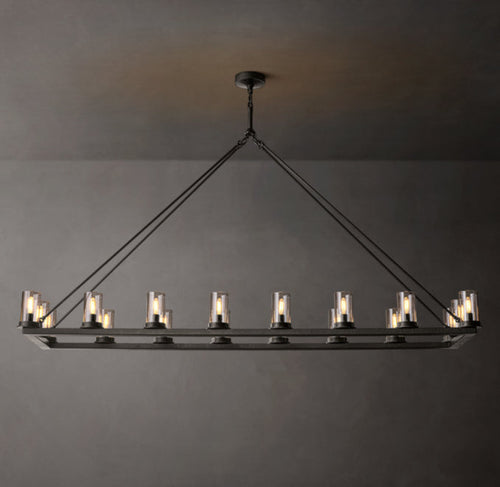 Artisan Ondra Linear Clear Glass Chandelier — view 1