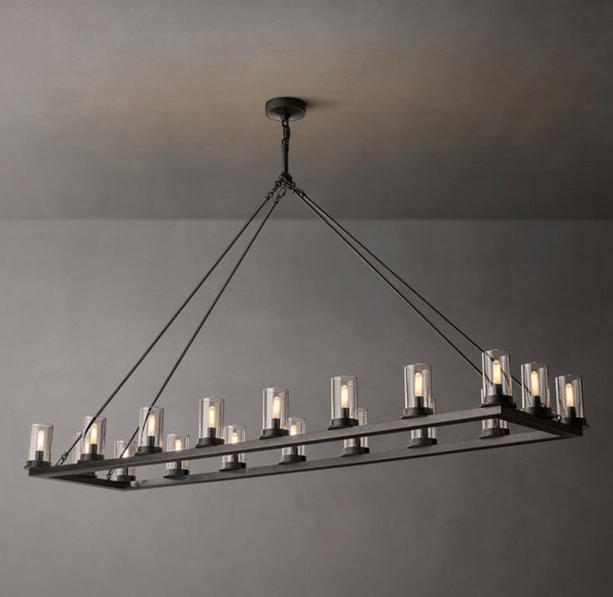 Artisan Ondra Linear Clear Glass Chandelier — view 3