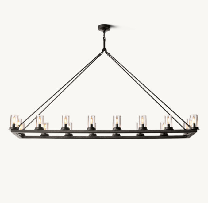 Artisan Ondra Linear Clear Glass Chandelier — view 6