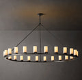 Artisan Ondra Round Milk Glass Chandelier — view 1
