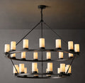Artisan Ondra Round Two-Tier Milk Glass Chandelier — view 1