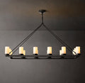 Artisan Ondra Linear Milk Glass Chandelier — view 1