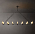 Artisan Ondra Linear Milk Glass Chandelier — view 1