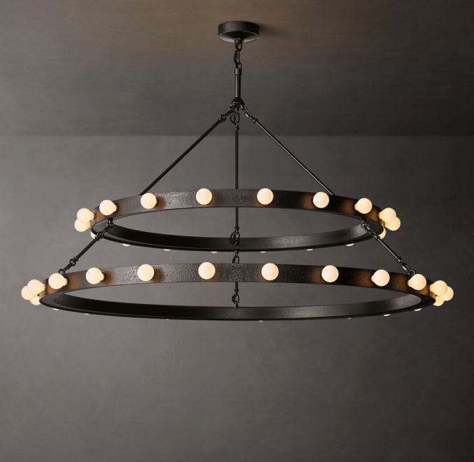 Signature Vitoria Round Two Tiered Chandelier — view 1