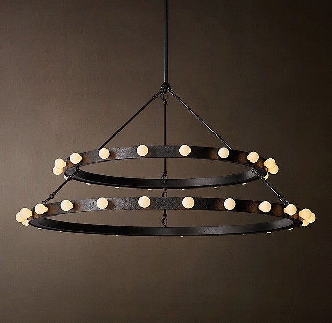 Signature Vitoria Round Two Tiered Chandelier — view 2