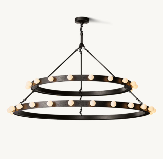 Signature Vitoria Round Two Tiered Chandelier — view 3
