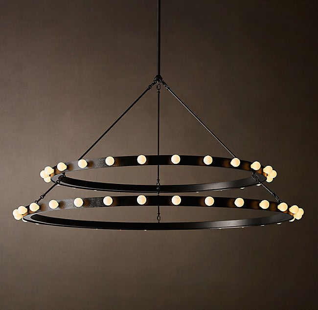 Signature Vitoria Round Two Tiered Chandelier — view 2