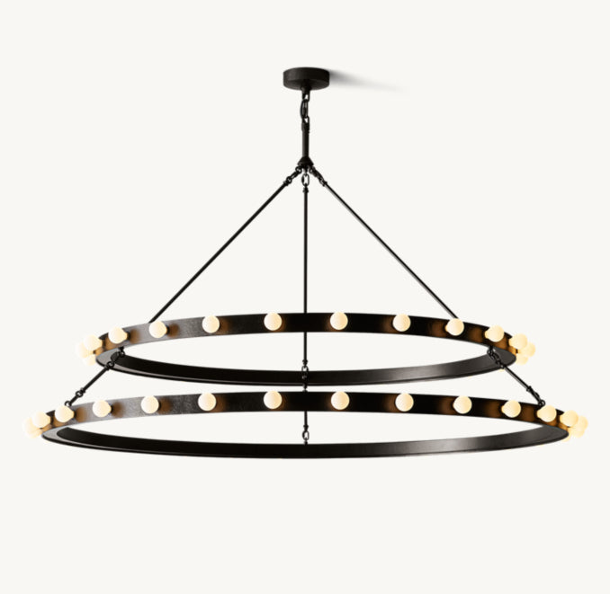 Signature Vitoria Round Two Tiered Chandelier — view 3