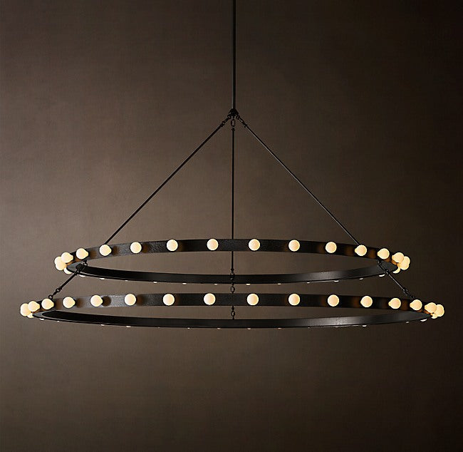 Signature Vitoria Round Two Tiered Chandelier — view 2