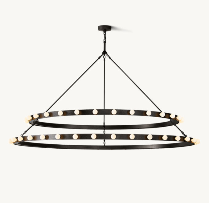 Signature Vitoria Round Two Tiered Chandelier — view 3