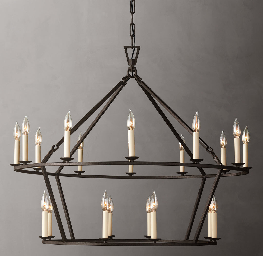 Heritage 19th C. English Openwork Two-Tier Round Chandelier — view 2