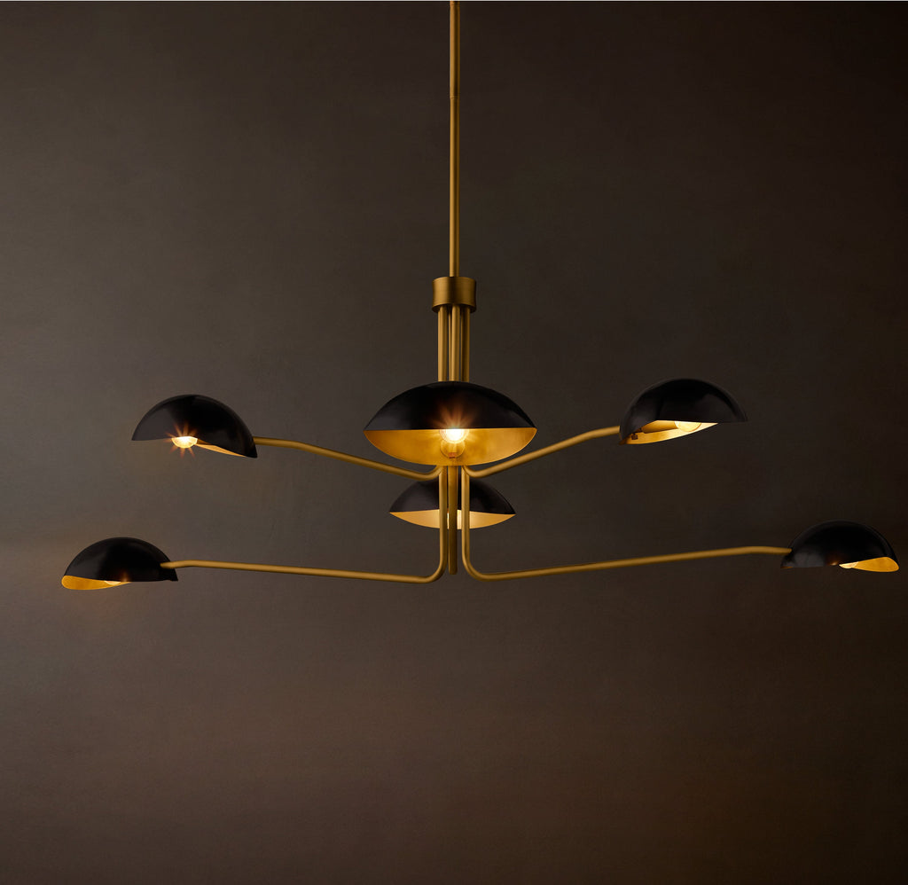 Sculptural Convessi Round Chandelier — view 2