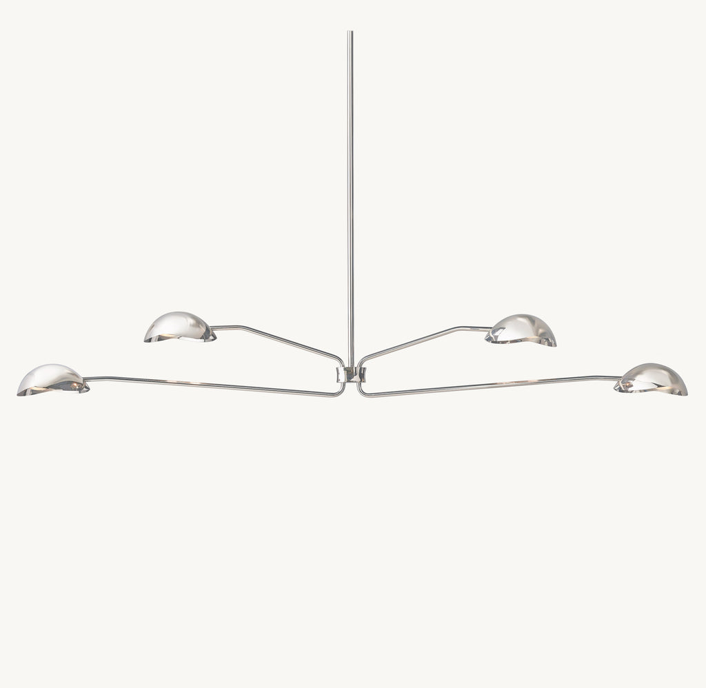 Sculptural Convessi Linear Chandelier — view 1
