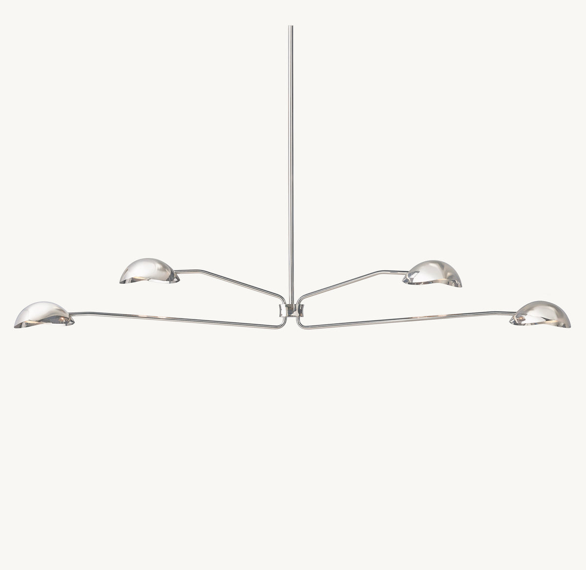 Sculptural Convessi Linear Chandelier — view 1