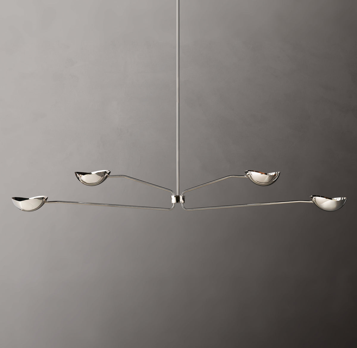 Sculptural Convessi Linear Chandelier — view 2