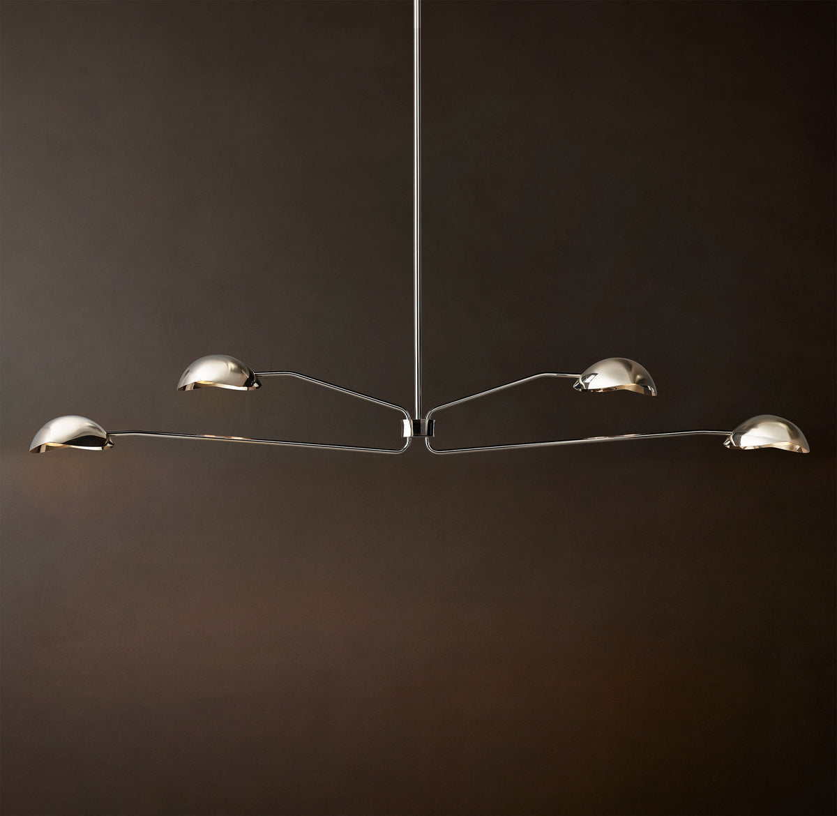 Sculptural Convessi Linear Chandelier — view 3