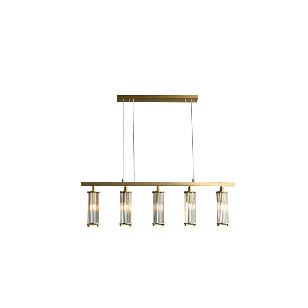 Marley Aged Brass Linear Chandelier - view 10