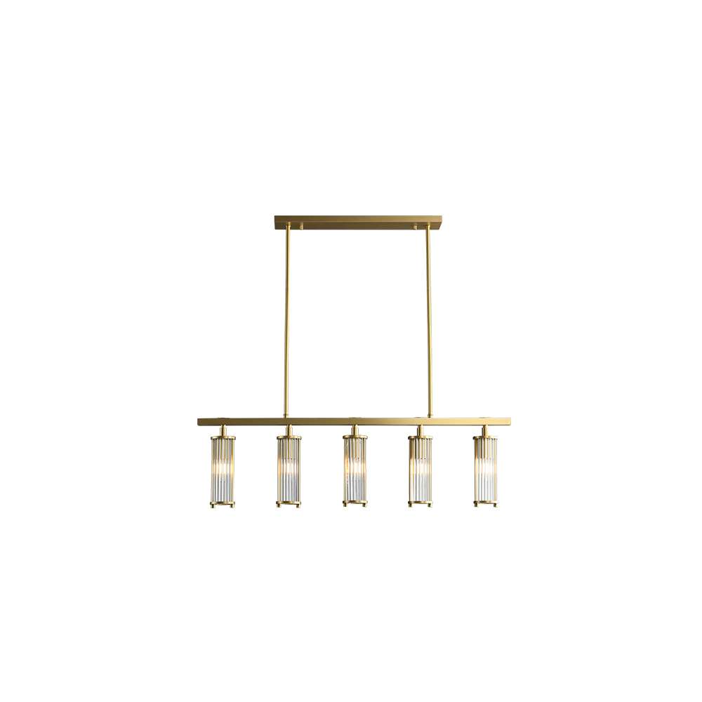 Marley Aged Brass Linear Chandelier - view 11