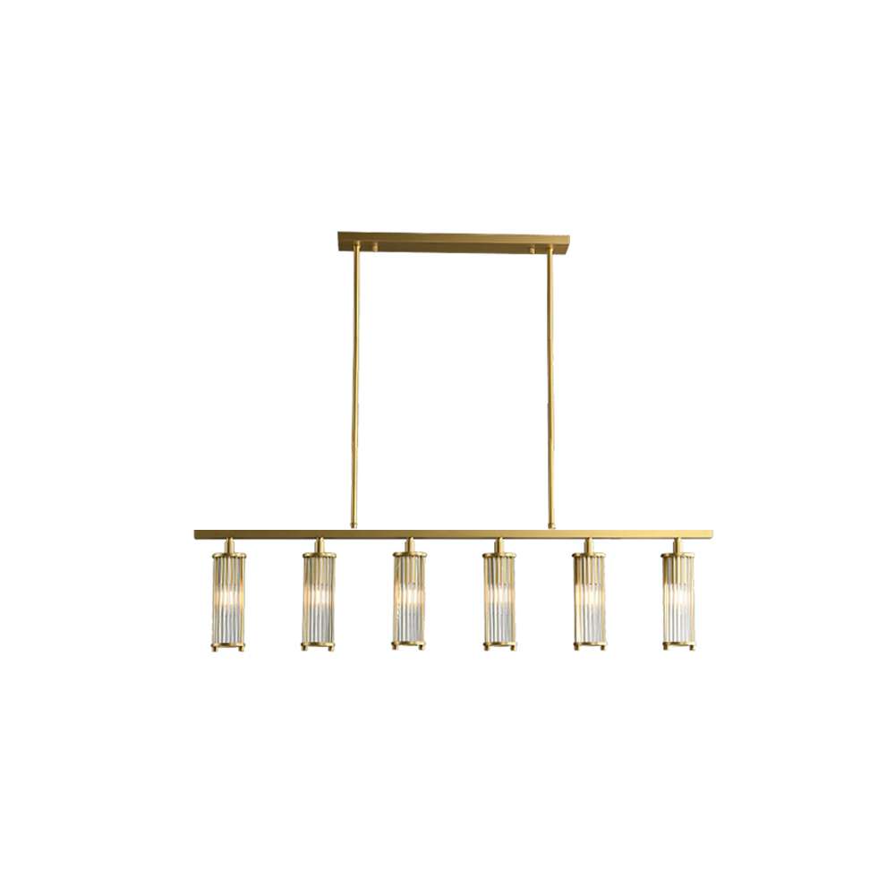 Marley Aged Brass Linear Chandelier - view 13