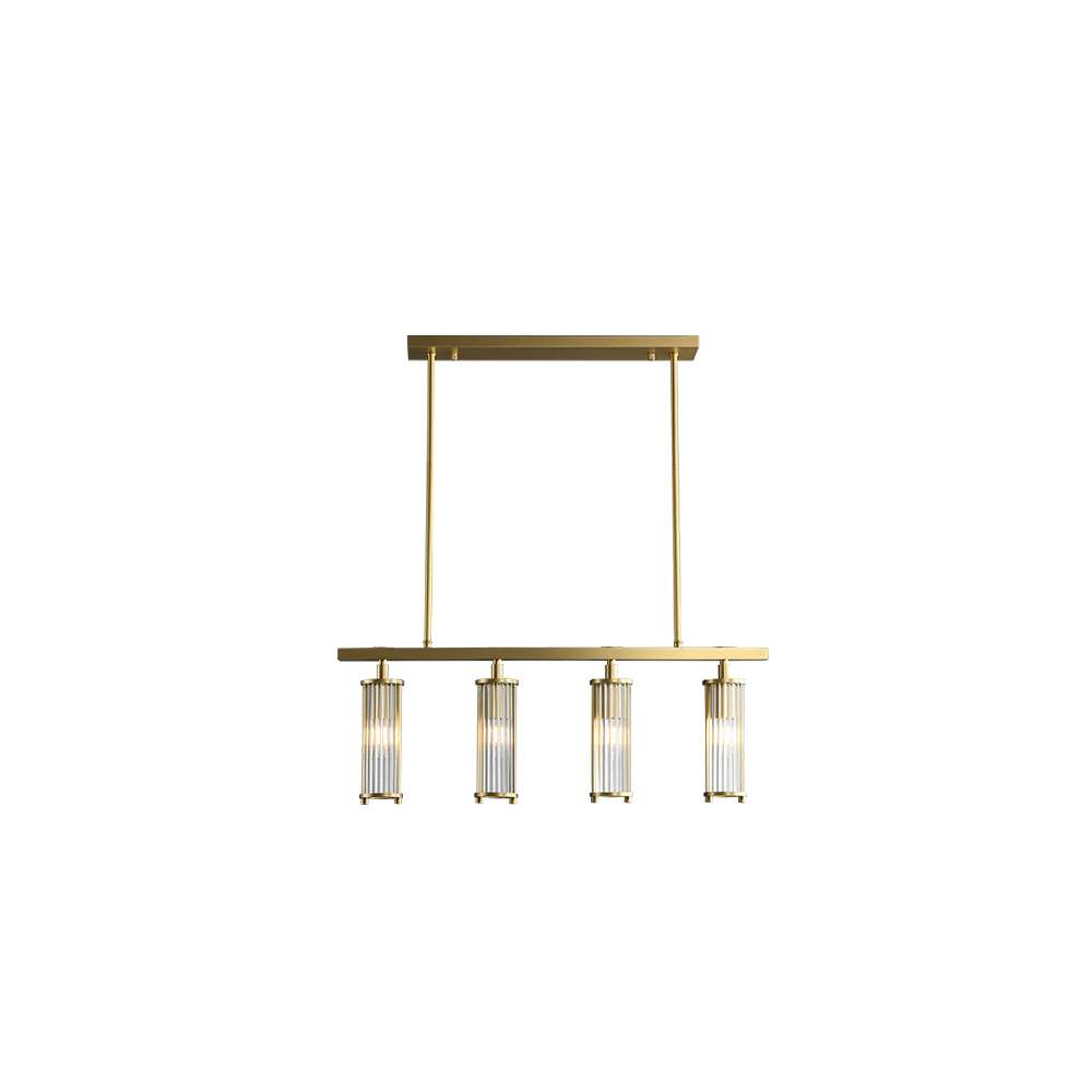 Marley Aged Brass Linear Chandelier - view 9