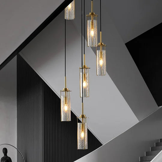 6-Light Chandelier Modern Lights with Clear Glass Shade - view 2