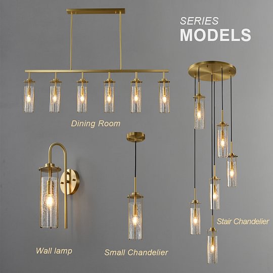 6-Light Chandelier Modern Lights with Clear Glass Shade - view 6