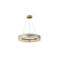 LED Brushed Brass Ring Chandelier - Luxury Modern Chandeliers - view 6