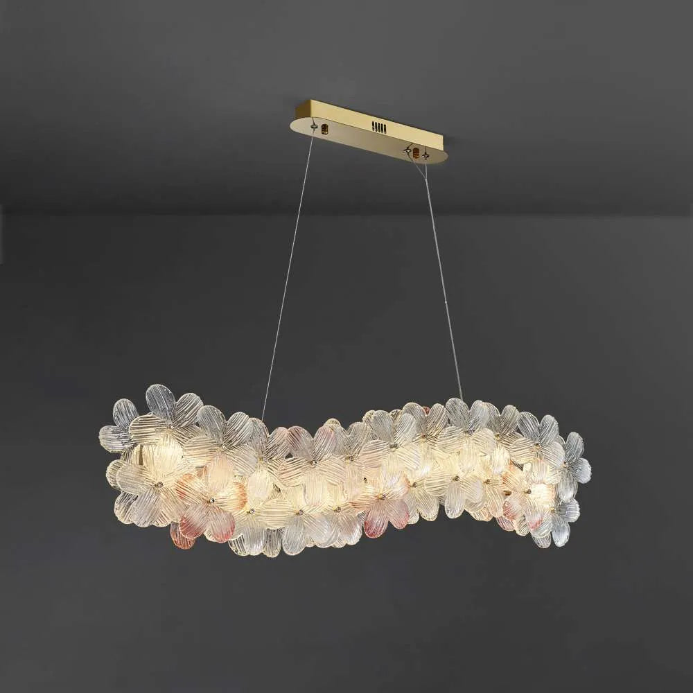 Modern Chandelier Lights with Art Decor Flowers for the Kitchen - view 1