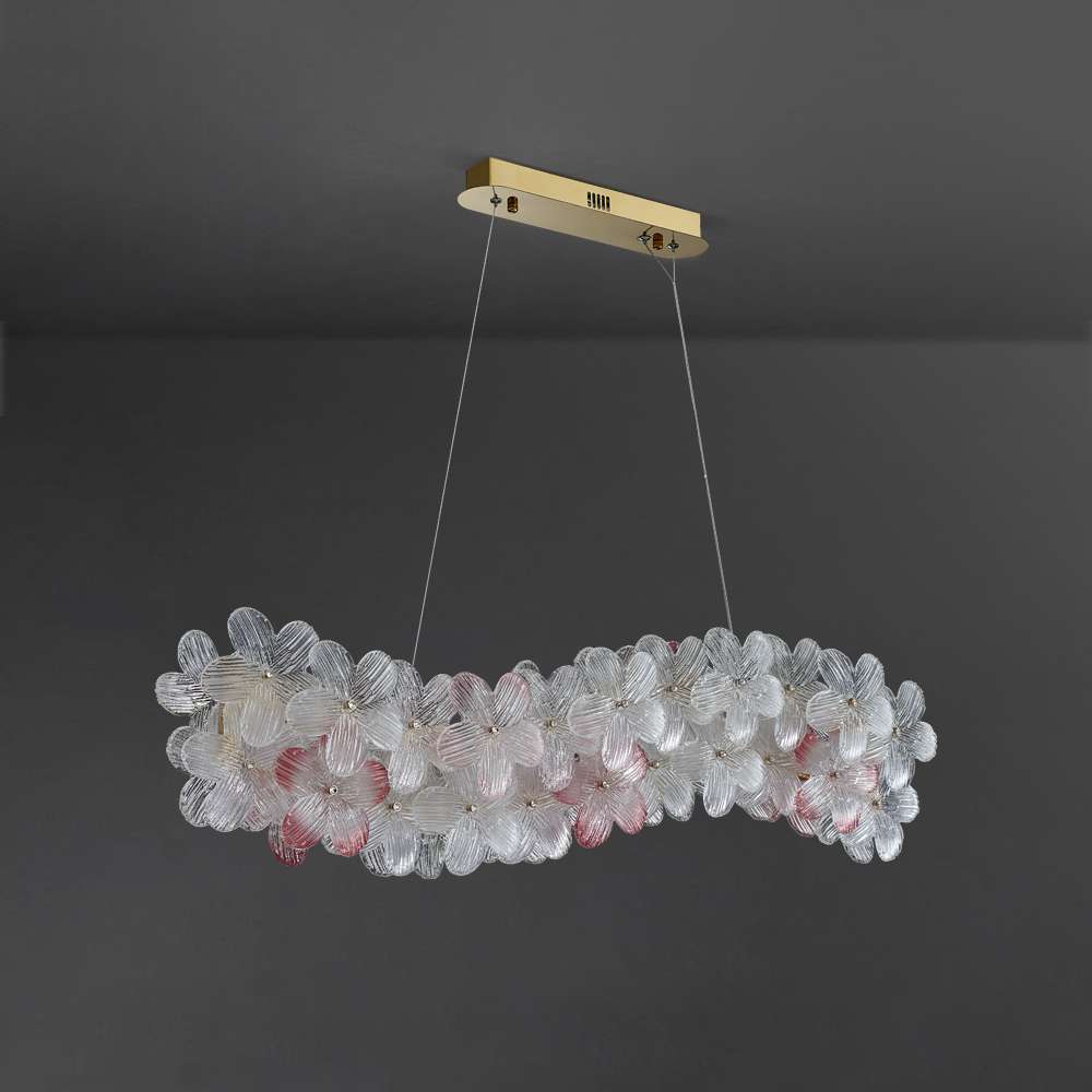 Modern Chandelier Lights with Art Decor Flowers for the Kitchen - view 2