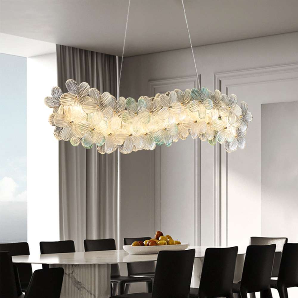 Modern Chandelier Lights with Art Decor Flowers for the Kitchen - view 3