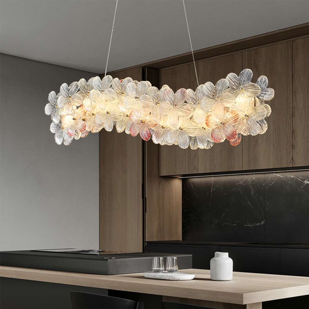 Modern Chandelier Lights with Art Decor Flowers for the Kitchen - view 4