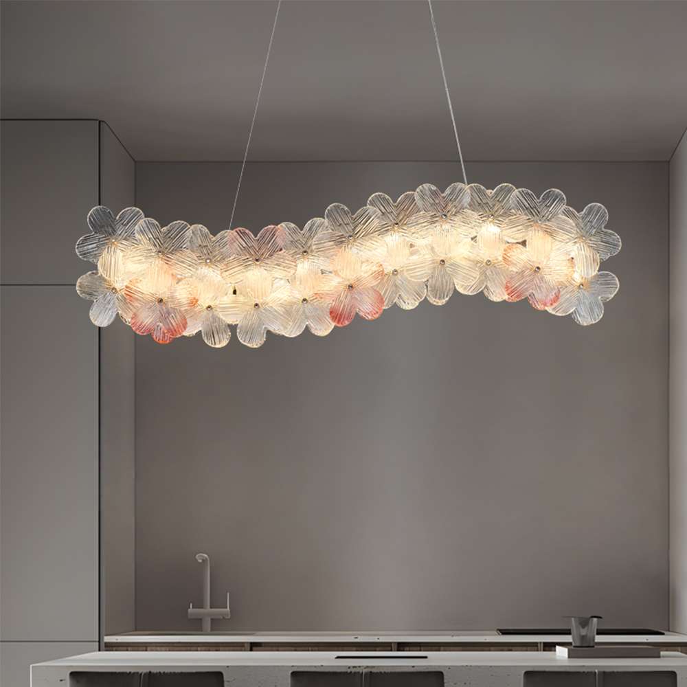 Modern Chandelier Lights with Art Decor Flowers for the Kitchen - view 5