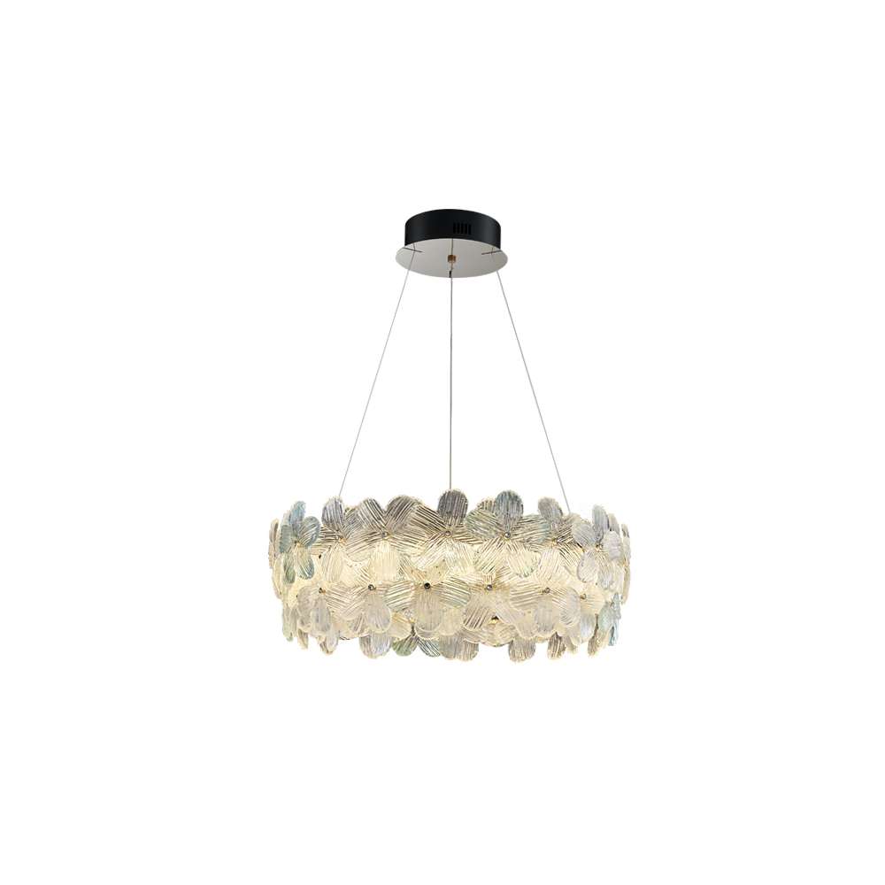 Modern Art Decor Glass Shade Round Flower Glass Chandelier - view 10