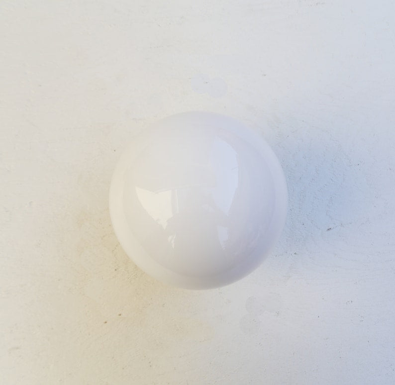 Modern Brass Base Ceiling Lights With White Glass Mini-Shade - view 6